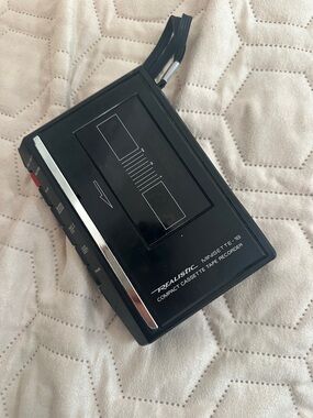 Realistic Black Compact Cassette Tape Recorder - Portable Miniset